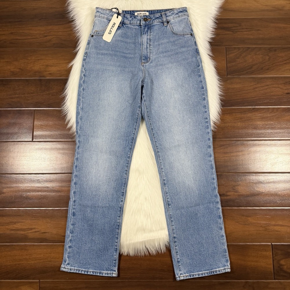 ROLLA'S Women's Size 30 Brad Blue High Rise Original Straight Denim Jeans